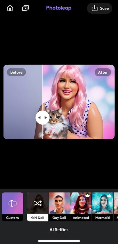 The Barbie AI filter on TikTok is actually from Photoleap. 