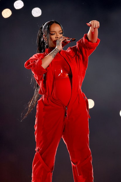 Rihanna's Super Bowl outfit was custom alaia.