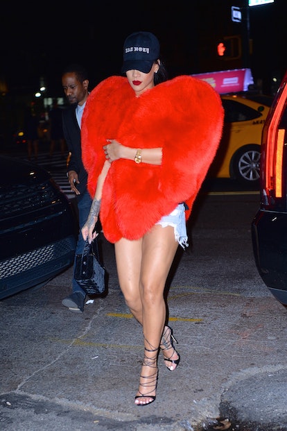 Rihanna's style evolution includes the outfit Rihanna wore when she was seen out in Manhattan in the...