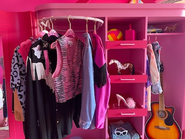 The Barbie Malibu DreamHouse Airbnb has costumes from the movie in the closet. 
