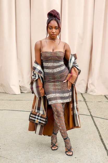 Normani attends the Burberry Spring/Summer 2023 runway show in Bermondsey on September 26, 2022 in L...