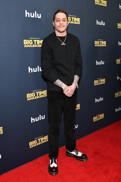 Pete Davidson Style Evolution: Davidson wore an all-black outfit and Oxford shoes to the premiere of...