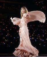 LAS VEGAS, NEVADA - MARCH 24: EDITORIAL USE ONLY. Taylor Swift performs onstage during the "Taylor S...